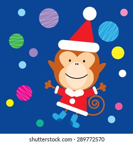 Decorative monkey Santa
