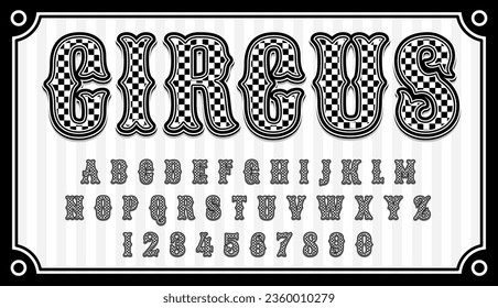 decorative monochrome circus editable text effect vector design