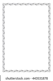 Decorative monochrome frame on A4 page.
