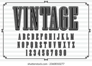 decorative monochrome vintage editable text effect vector design