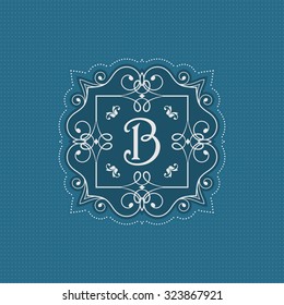 Decorative monogram background with stylish design