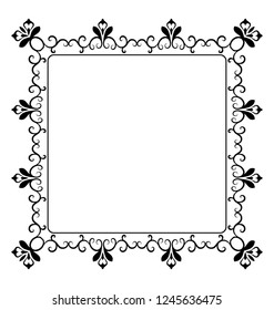 Decorative monogram line icon design