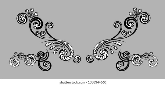 Decorative monograms and calligraphic borders