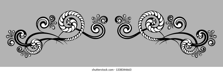 Decorative monograms and calligraphic borders