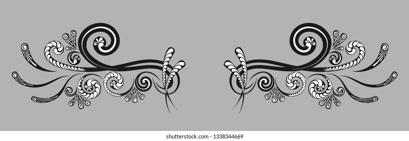 Decorative monograms and calligraphic borders