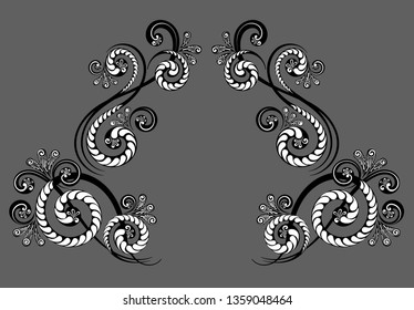 Decorative monograms and calligraphic borders