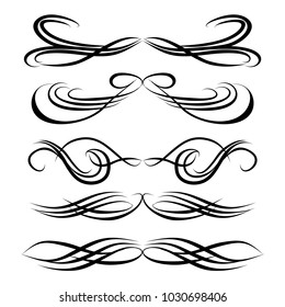 Decorative monograms and calligraphic borders. Template signage, logos, labels, stickers, cards. Graphic design page. Classic design elements for wedding invitations
