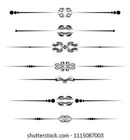  Decorative monograms and calligraphic borders. Template signage, logos, labels, stickers, cards. Graphic design page. Classic design elements for wedding invitations.