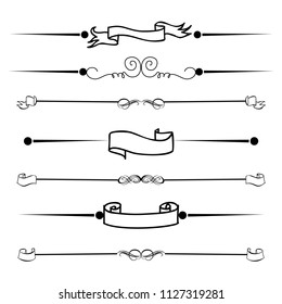  Decorative monograms and calligraphic borders. Template signage, logos, labels, stickers, cards. Graphic design page. Classic design elements for wedding invitations.

