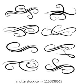 Decorative monograms and calligraphic borders. Template signage, logos, labels, stickers, cards. Graphic design page. Classic design elements for wedding invitations