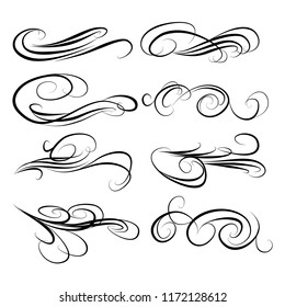 
 Decorative monograms and calligraphic borders. Template signage, logos, labels, stickers, cards. Graphic design page. Classic design elements for wedding invitations