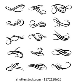 
 Decorative monograms and calligraphic borders. Template signage, logos, labels, stickers, cards. Graphic design page. Classic design elements for wedding invitations