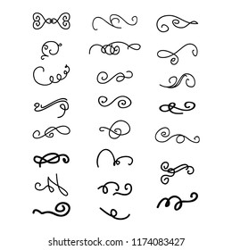 Decorative monograms and calligraphic borders. Template signage, logos, labels, stickers, cards. Graphic design page. Classic design elements for wedding invitations.