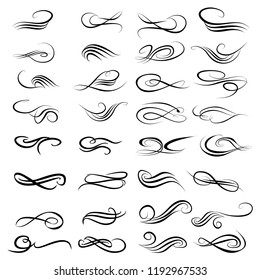 Decorative monograms and calligraphic borders. Template signage, logos, labels, stickers, cards. Graphic design page. Classic design elements for wedding invitations.