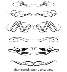  Decorative monograms and calligraphic borders. Template signage, logos, labels, stickers, cards. Graphic design page. Classic design elements for wedding invitations.