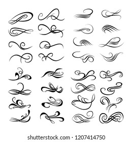  Decorative monograms and calligraphic borders. Template signage, logos, labels, stickers, cards. Graphic design page. Classic design elements for wedding invitations.