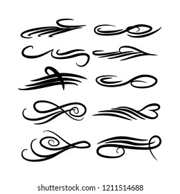 Decorative monograms and calligraphic borders. Template signage, logos, labels, stickers, cards. Graphic design page. Classic design elements for wedding invitations