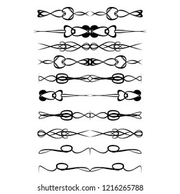 
 Decorative monograms and calligraphic borders. Template signage, logos, labels, stickers, cards. Graphic design page. Classic design elements for wedding invitations.
