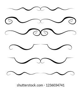  Decorative monograms and calligraphic borders. Template signage, logos, labels, stickers, cards. Graphic design page. Classic design elements for wedding invitations