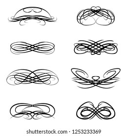  Decorative monograms and calligraphic borders. Template signage, logos, labels, stickers, cards. Graphic design page. Classic design elements for wedding invitations