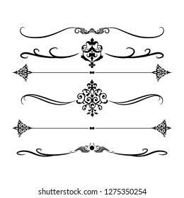  Decorative monograms and calligraphic borders. Template signage, logos, labels, stickers, cards. Graphic design page. Classic design elements for wedding invitations.