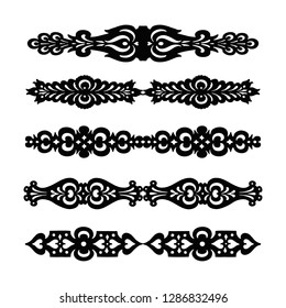  Decorative monograms and calligraphic borders. Template signage, logos, labels, stickers, cards. Graphic design page. Classic design elements for wedding invitations.