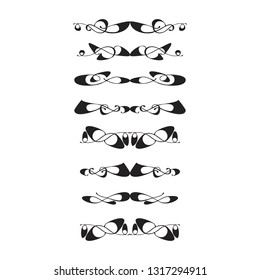 Decorative monograms and calligraphic borders. Template signage, logos, labels, stickers, cards. Graphic design page. Classic design elements for wedding invitations.