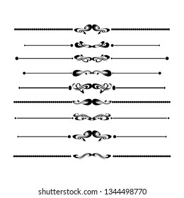 
 Decorative monograms and calligraphic borders. Template signage, logos, labels, stickers, cards. Graphic design page. Classic design elements for wedding invitations.