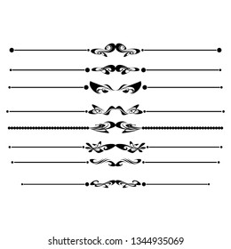  Decorative monograms and calligraphic borders. Template signage, logos, labels, stickers, cards. Graphic design page. Classic design elements for wedding invitations.
