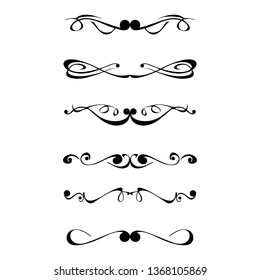 Decorative monograms and calligraphic borders. Template signage, logos, labels, stickers, cards. Graphic design page. Classic design elements for wedding invitations.
