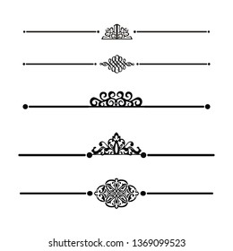  Decorative monograms and calligraphic borders. Template signage, logos, labels, stickers, cards. Graphic design page. Classic design elements for wedding invitations