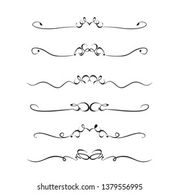  Decorative monograms and calligraphic borders. Template signage, logos, labels, stickers, cards. Graphic design page. Classic design elements for wedding invitations