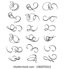  Decorative monograms and calligraphic borders. Template signage, logos, labels, stickers, cards. Graphic design page. Classic design elements for wedding invitations.