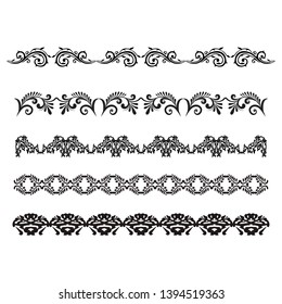 Decorative monograms and calligraphic borders. Template signage, logos, labels, stickers, cards. Graphic design page. Classic design elements for wedding invitations.