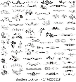 Decorative monograms and calligraphic borders & Template signage, logos, labels, stickers, cards