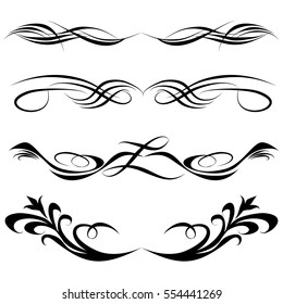  Decorative monograms and calligraphic borders. Template signage, logos, labels, stickers, cards. Graphic design page. Classic design elements for wedding invitations.