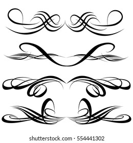  Decorative monograms and calligraphic borders. Template signage, logos, labels, stickers, cards. Graphic design page. Classic design elements for wedding invitations.