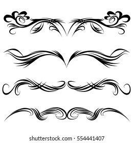  Decorative monograms and calligraphic borders. Template signage, logos, labels, stickers, cards. Graphic design page. Classic design elements for wedding invitations.