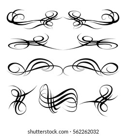  Decorative monograms and calligraphic borders. Template signage, logos, labels, stickers, cards. Graphic design page. Classic design elements for wedding invitations.