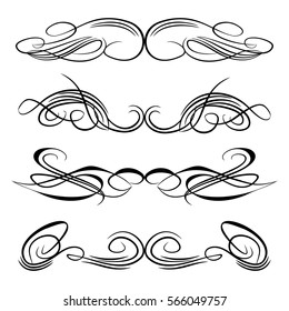  Decorative monograms and calligraphic borders. Template signage, logos, labels, stickers, cards. Graphic design page. Classic design elements for wedding invitations