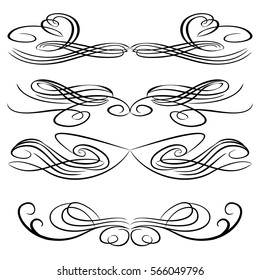  Decorative monograms and calligraphic borders. Template signage, logos, labels, stickers, cards. Graphic design page. Classic design elements for wedding invitations