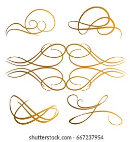 Decorative monograms and calligraphic borders. Template signage, logos, labels, stickers, cards. Graphic design page. Classic design elements for wedding invitations