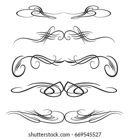  Decorative monograms and calligraphic borders. Template signage, logos, labels, stickers, cards. Graphic design page. Classic design elements for wedding invitations.