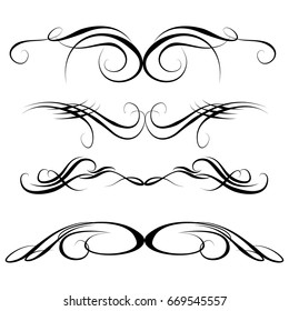  Decorative monograms and calligraphic borders. Template signage, logos, labels, stickers, cards. Graphic design page. Classic design elements for wedding invitations.