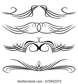 Decorative monograms and calligraphic borders. Template signage, logos, labels, stickers, cards. Graphic design page. Classic design elements for wedding invitations.