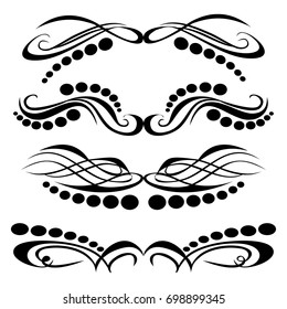 Decorative monograms and calligraphic borders. Template signage, logos, labels, stickers, cards. Graphic design page. Classic design elements for wedding invitations