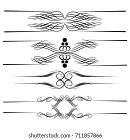 Decorative monograms and calligraphic borders. Template signage, logos, labels, stickers, cards. Graphic design page. Classic design elements for wedding invitations