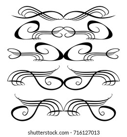  Decorative monograms and calligraphic borders. Template signage, logos, labels, stickers, cards. Graphic design page. Classic design elements for wedding invitations