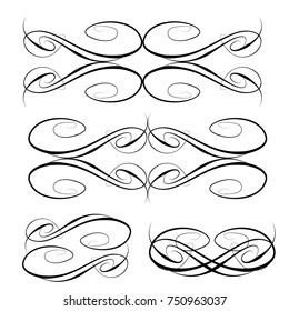  Decorative monograms and calligraphic borders. Template signage, logos, labels, stickers, cards. Graphic design page. Classic design elements for wedding invitations.