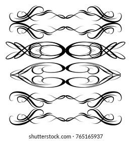 Decorative monograms and calligraphic borders. Template signage, logos, labels, stickers, cards. Graphic design page. Classic design elements for wedding invitations